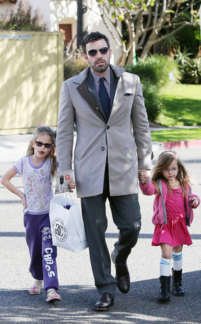 Ben Affleck, Seraphina, Violet Ben Affleck, Seraphina, Violet
